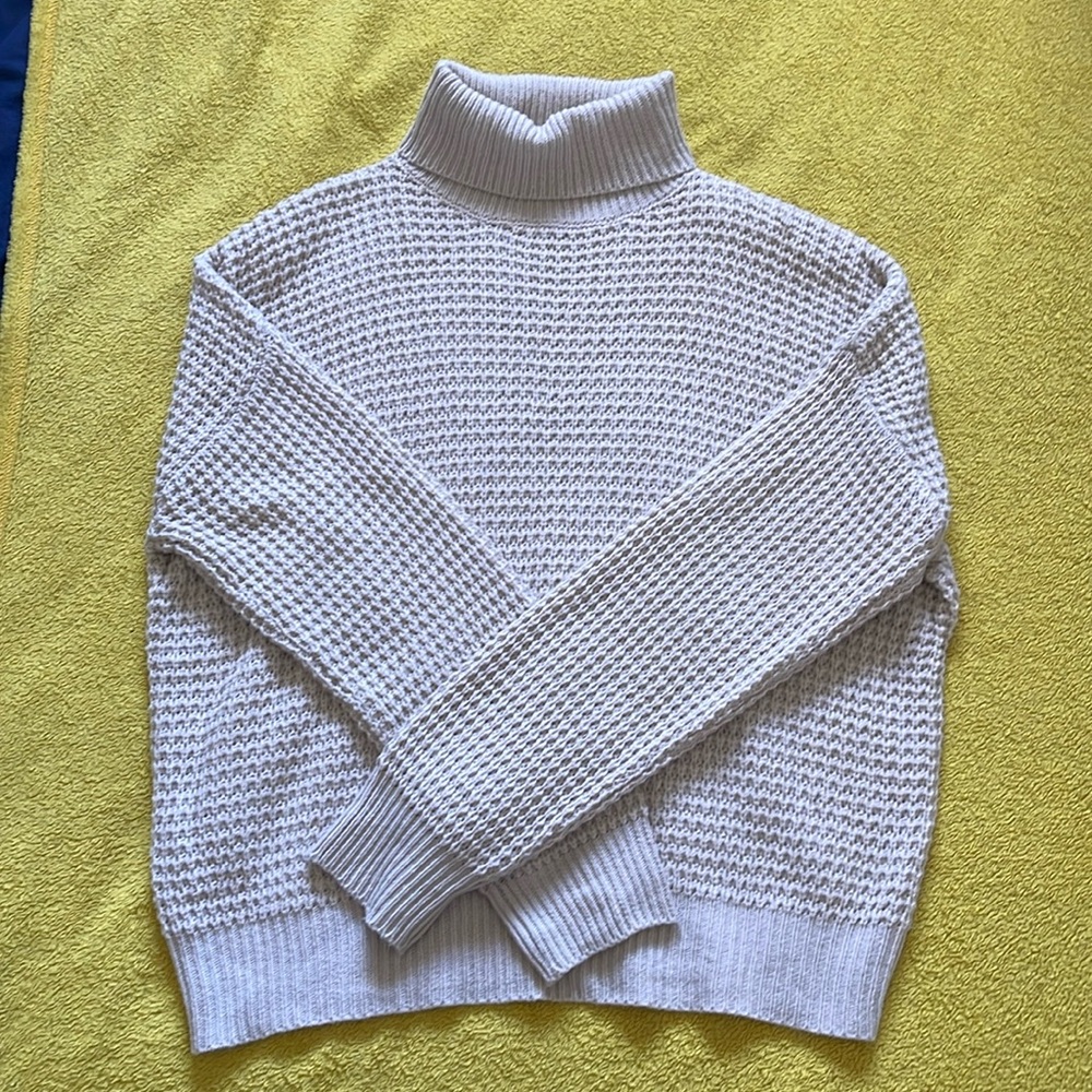 Beige turtle neck